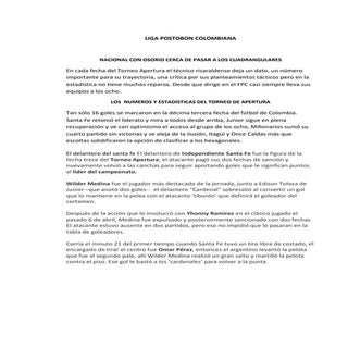 Liga postobon colombiana