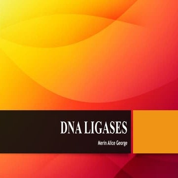 Ligases | PPTX