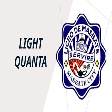 Light-quanta.power point presentation in