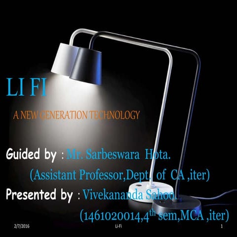 Light fidelity (li fi)