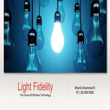 Light Fidelity ( Li-Fi )
