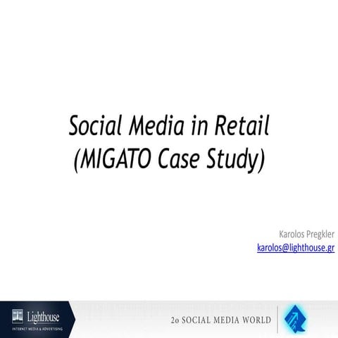 Πρέγκλερ Κάρολος - Migato - Social Media World 2013