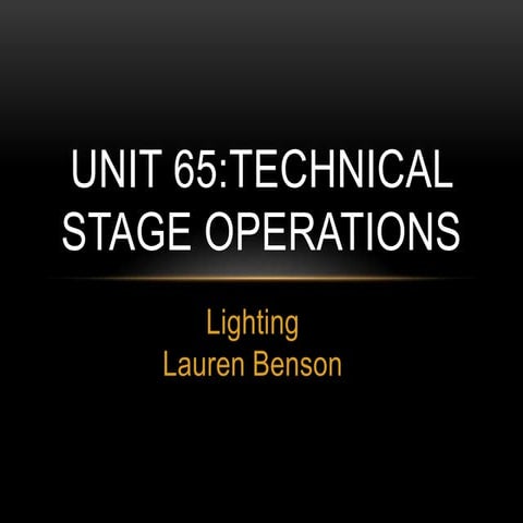 Stage lighting powerpoint | PPTX