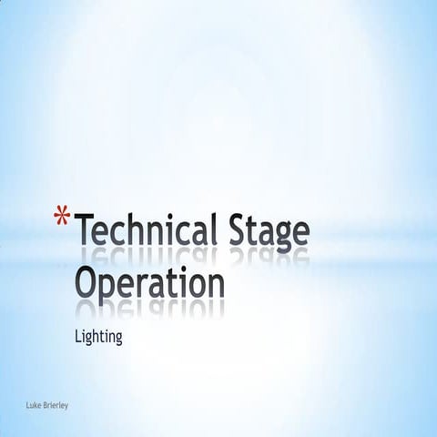 Equipment reference form lighting | PPTX
