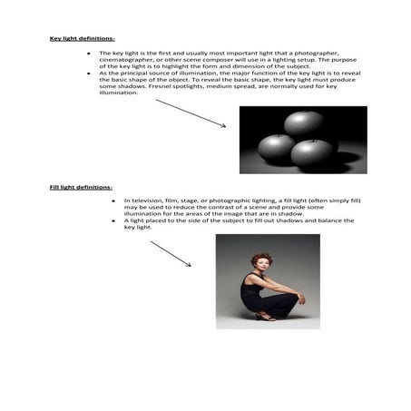 Lighting definitions