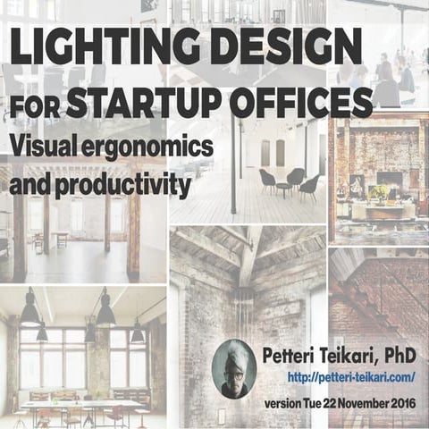 Lighting design for Startup Offices