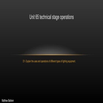Stage lighting powerpoint | PPTX