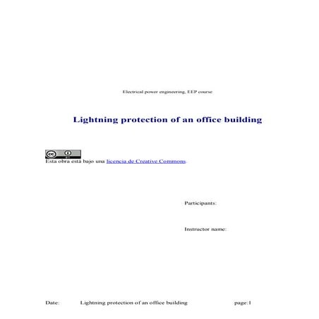 Lighting protection of an office building