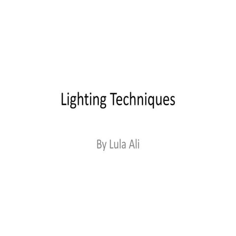 Lighting tech