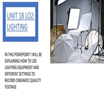 Lighting techniques