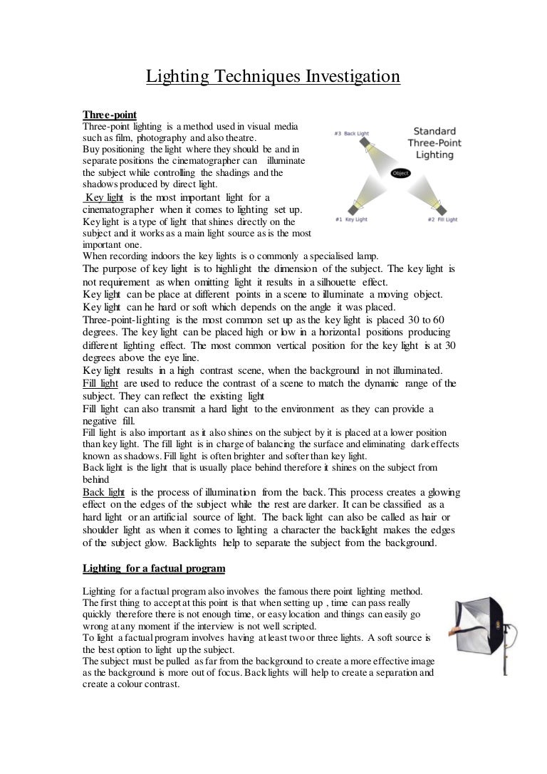 Lighting techniques investigation (7) final