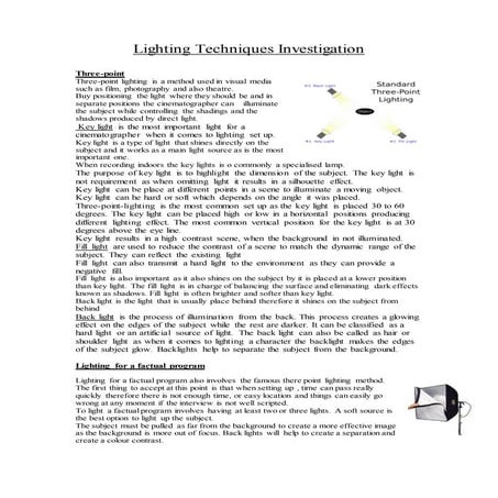 Lighting techniques investigation (7) final