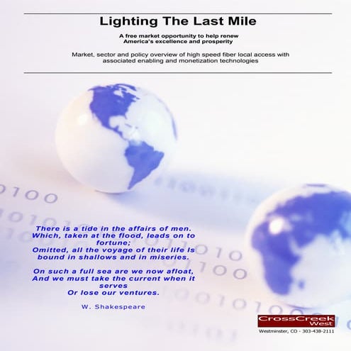Lighting The Last Mile   A Free Market Opportunity To Help Renew America’S Ex...