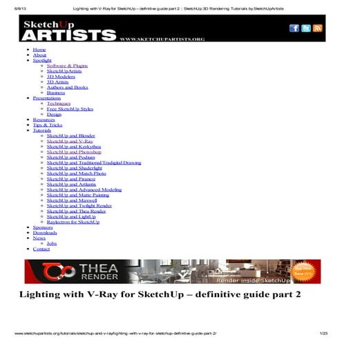 Lighting with v ray for sketch up – definitive guide part 2 -_ sketchup 3d re...