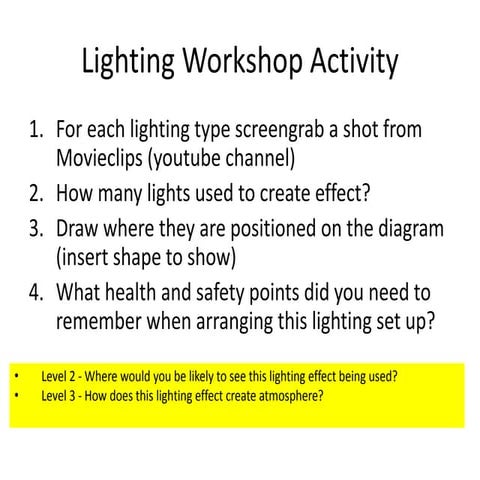 Lighting workshop template camron 