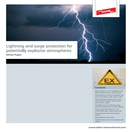 Lightning and Surge Protection for Potentially Explosive Atmospheres