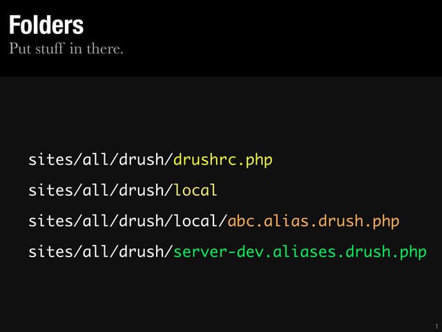 Lightning Talk: Drush aliases (Drupal Camp LA 2013)