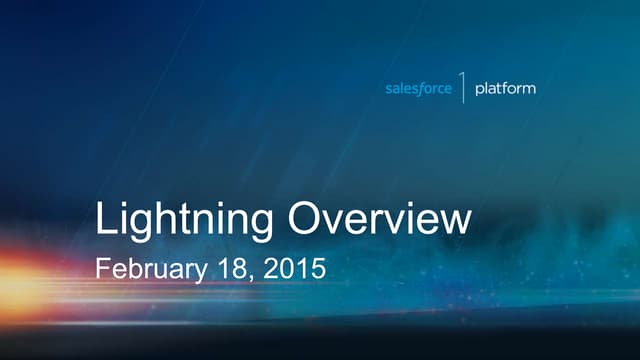 Go Faster with Lightning - Overview