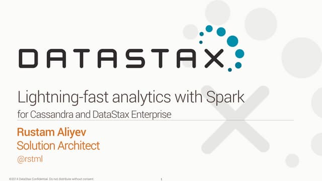 Lightning fast analytics with Spark and Cassandra