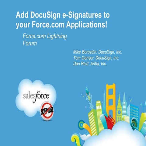 DocuSign Lightning forum 2010 presentation