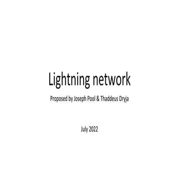 Lightning network used in blockchain and its application