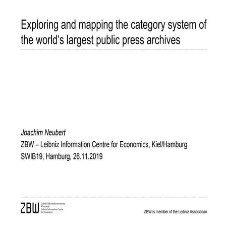 Exploring and mapping the category system of the world‘s largest public press...