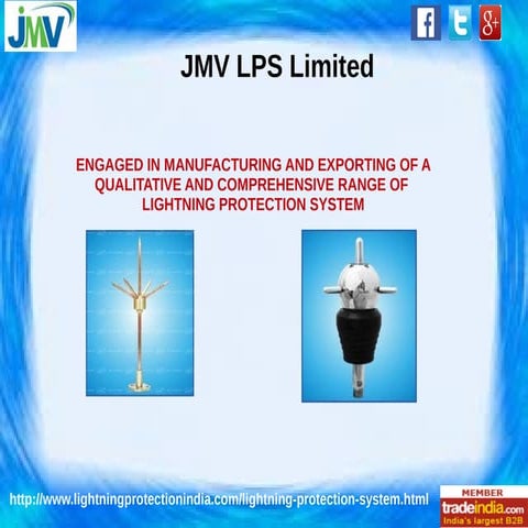 Lightning Protection System Exporter, Manufacturer,JMV LPS Limited PPT