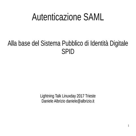 Lightning saml