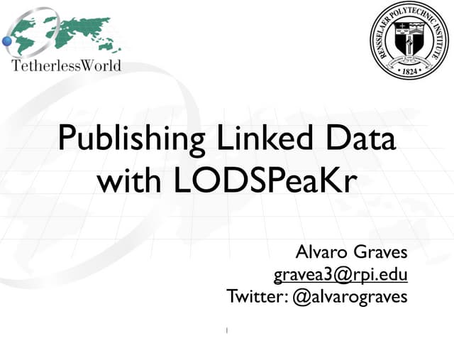 Publishing Linked Data with LODSPeaKr