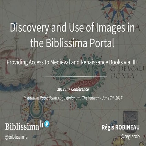 Discovery and Use of Images in the Biblissima Portal: Providing Access to Med...