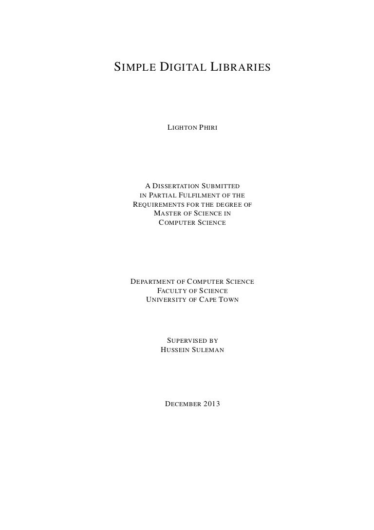 Dissertation digital library