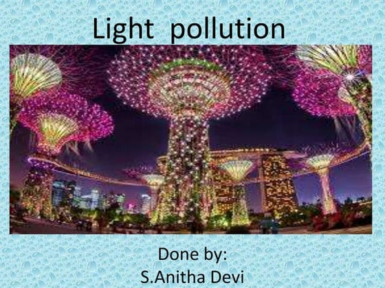 Light pollution power point presentation | PPT