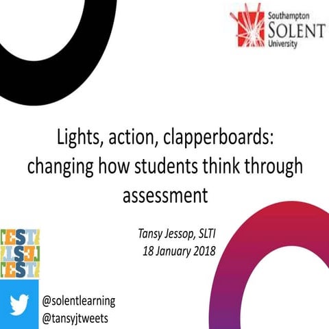 Lights, action, clapperboards: changing how students think and perform throug...