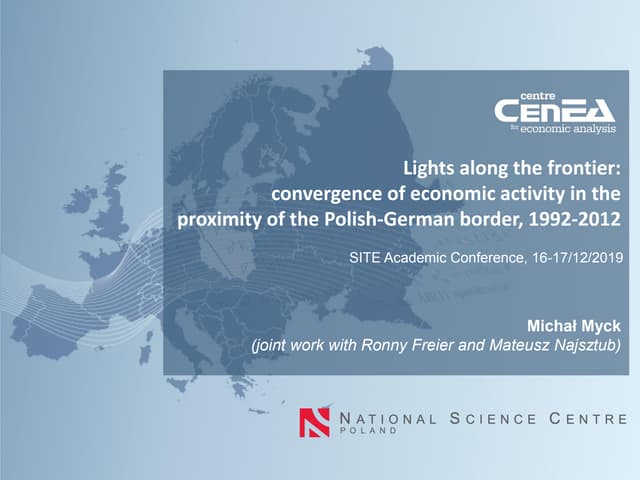 Lights along the frontier: Convergence of economic activity in the proximity of the Polish-German border, 1992-2012