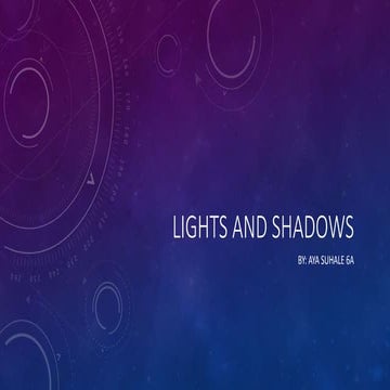 Formation of shadows | PPT