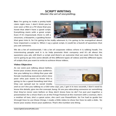 How To Write Web Video Scripts? | PDF