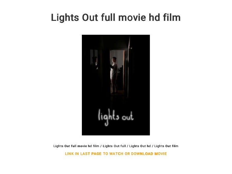 Lights Out full movie hd film
