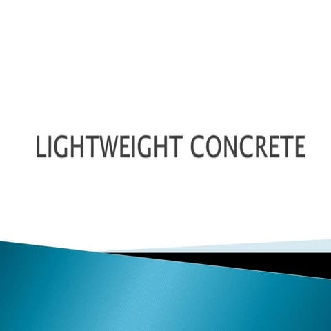 Lightweight concrete