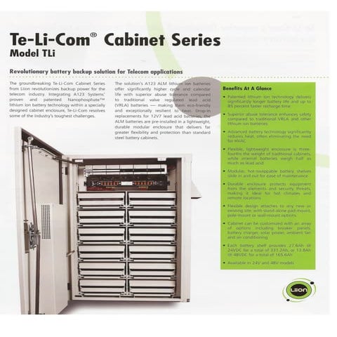 Lii On  Te Li Com 48 V 320 A Cabinet