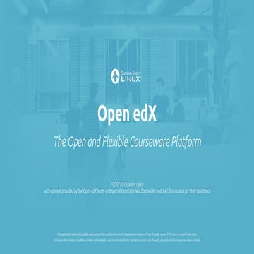 Open edX: the open and flexible Learning Management System