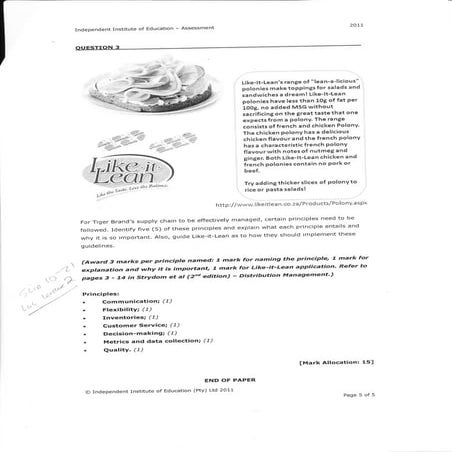 Like it lean memorandum