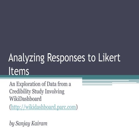 Analyzing Responses to Likert Items