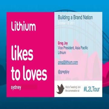 Lithium Likes to Loves Tour Sydney