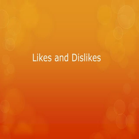 Likes and dislikes | PPTX | Animation & Anime | Genres