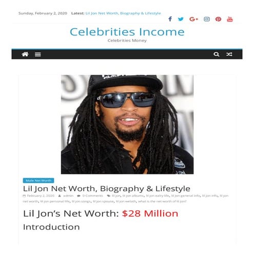 Lil Jon Net Worth, Bio & Lifestyle | PDF