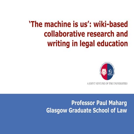 Lilac 2008, Wiki Based Collaborative Research And Writing In Legal Education