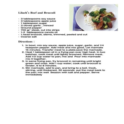 Lilach's beef and broccoli