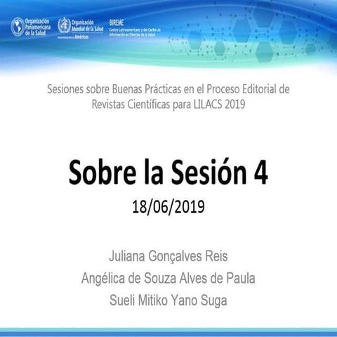 (05/09) Buenas Prácticas Proceso Editorial LILACS 2019 - ÉTICA EN LA PUBLICAC...