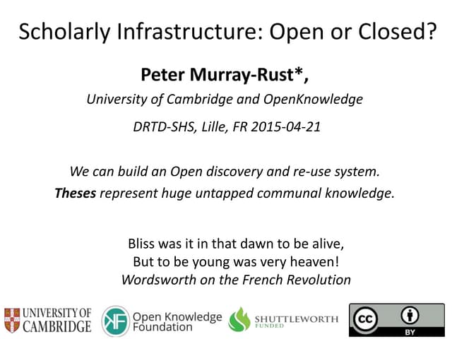 ContentMine: Liberating scholarship from Open publications and theses