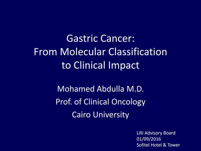 Gastric Cancer Update - 2016